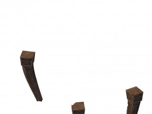 huashan mountain road - ice and snow entrance - stone pillars 3D मॉडल