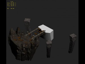 huashan mountain road - ice and snow entrance - stone pillars 3D मॉडल