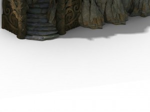 huashan mountain road - ice and snow mountain entrance totem Modelo 3D