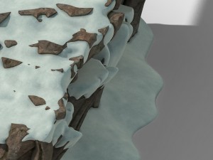 huashan mountain road - ice and snow mountain 01 3D Model