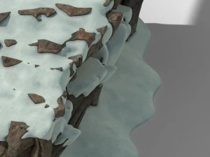 jalan gunung huashan - gunung es dan salju 01 Model 3D