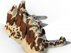 huashan mountain road - ice and snow mountain 03 3D Model