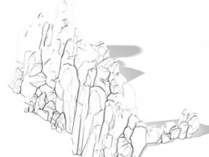 huashan mountain road - ice and snow mountain 03 3D Model