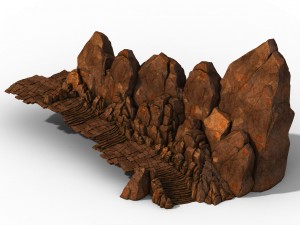 huashan mountain road - ice and snow mountain 03 3D Model