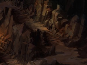 huashan mountain road - ice and snow mountain 03 3D Model