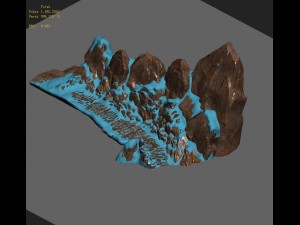 huashan mountain road - ice and snow mountain 03 3D Model