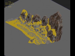 huashan mountain road - ice and snow mountain 03 3D Model