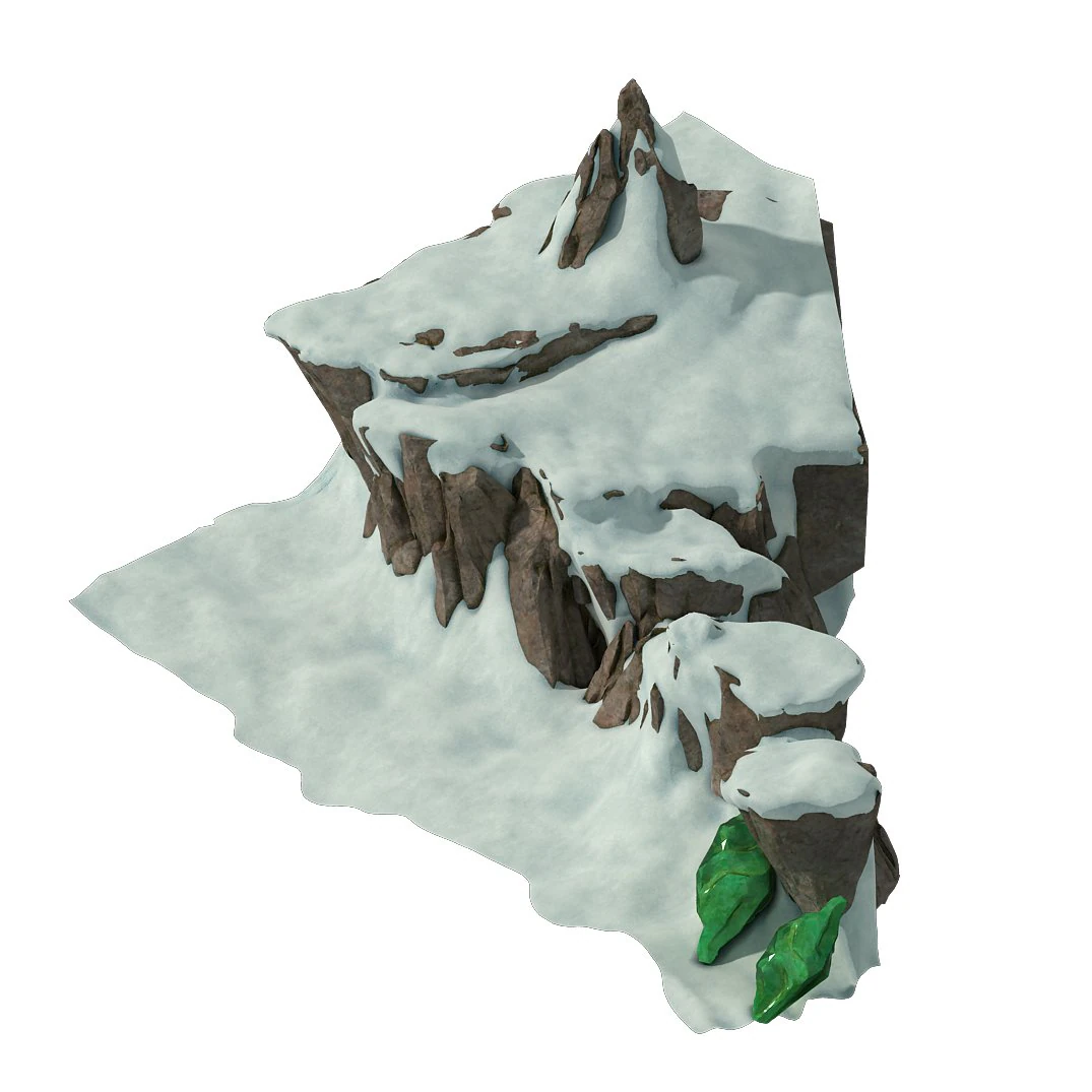 huashan mountain road - ice and snow mountain 05 3D Model .c4d .max .obj .3ds .fbx .stl .blend 