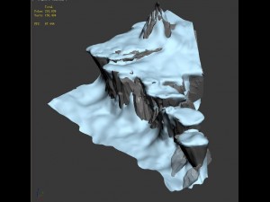 huashan mountain road - ice and snow mountain 05 3D-Modell