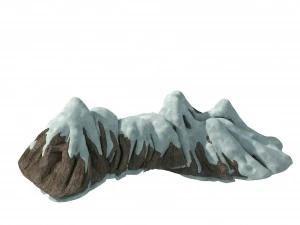 route de montagne huashan - montagne de glace et de neige 07 Modèle 3D