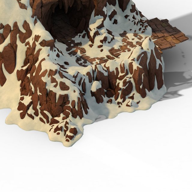 huashan mountain road - ice and snow mountain - cave 3D मॉडल .c4d .max .obj .3ds .fbx .stl .blend 