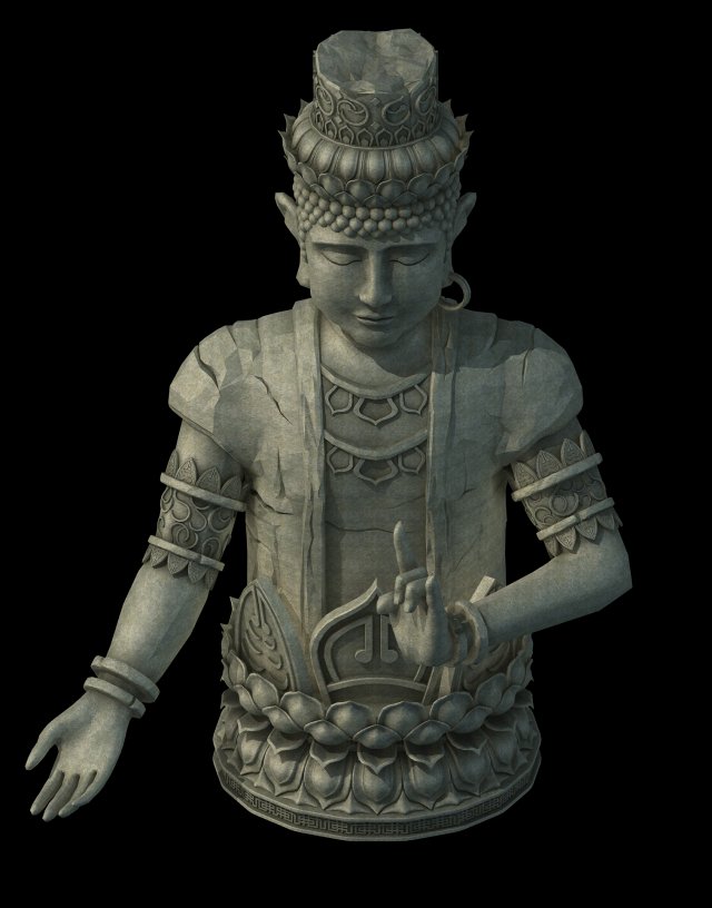 huaihe sculpture - buddha 01 3D Modell .c4d .max .obj .3ds .fbx .stl .blend 