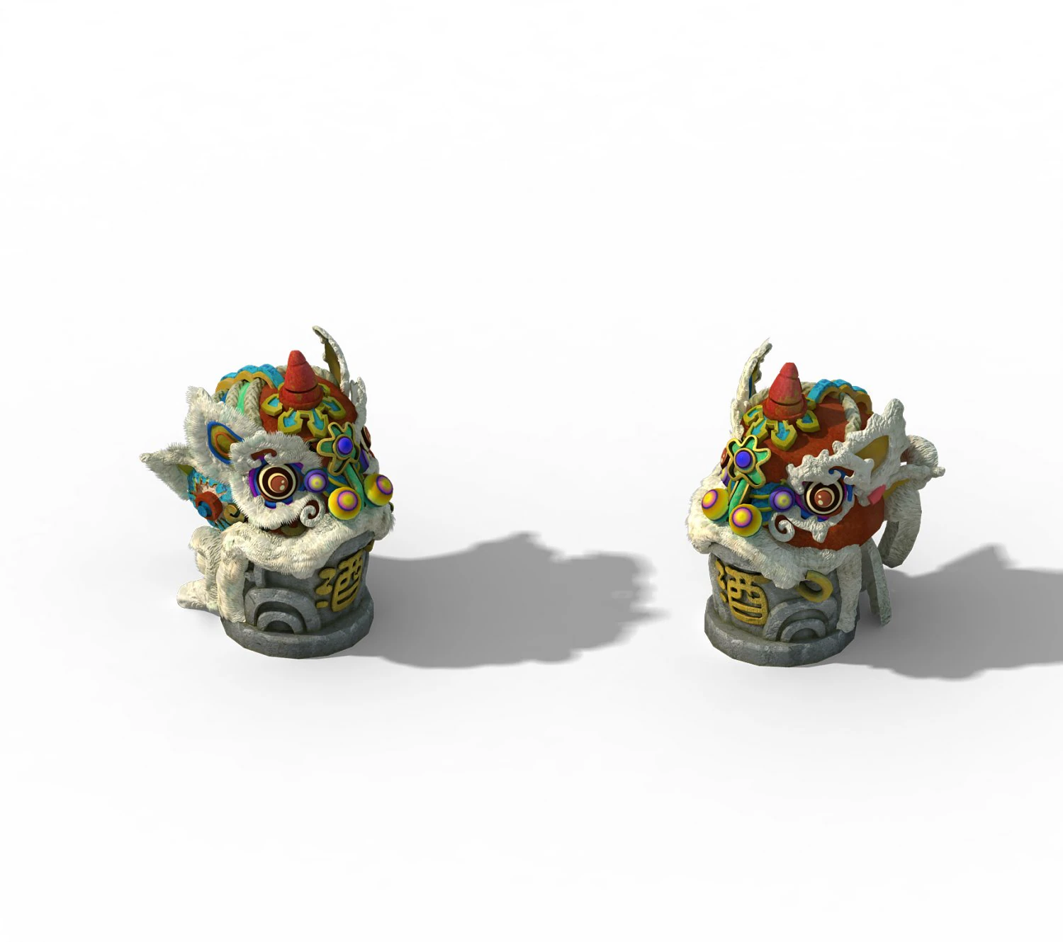 jiaxing city - lion head stone 3D Model .c4d .max .obj .3ds .fbx .stl .blend 