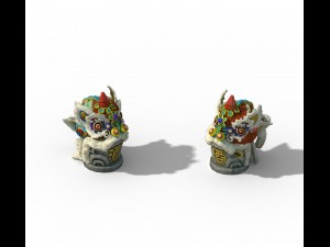 jiaxing city - lion head stone 3D 모델