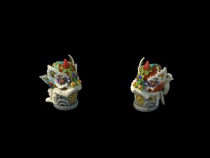 jiaxing city - lion head stone Modello 3D