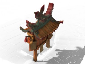 jiaxing city - waterwheel - publicity bar - surface Modèle 3D