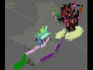 jiaxing city - waterwheel - publicity bar - surface Modèle 3D