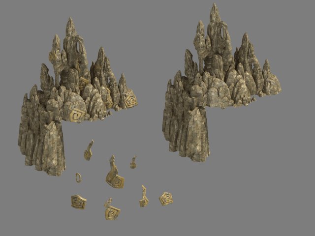 kunlun - rocks 3D Модель .c4d .max .obj .3ds .fbx .stl .blend