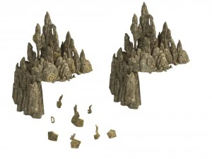 kunlun - rotsen 3D Model