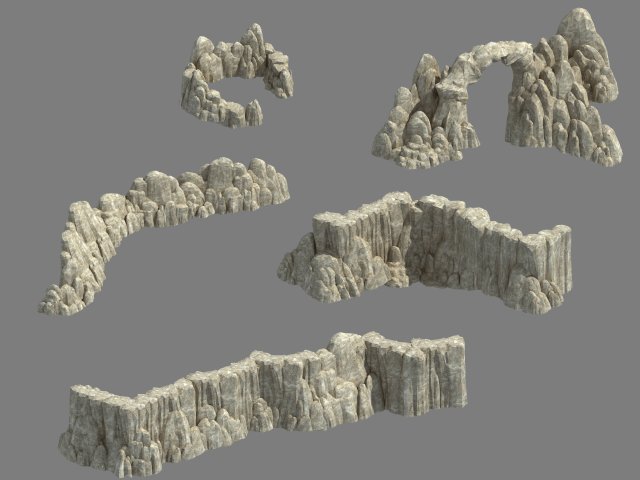 kunlun mountains - mountain 02 3D Modell .c4d .max .obj .3ds .fbx .stl .blend 