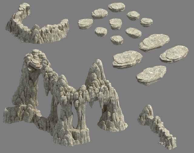 kunlun mountains - mountain 04 Modelo 3D .c4d .max .obj .3ds .fbx .stl .blend 