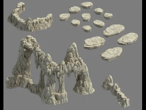 pegunungan kunlun - gunung 04 Model 3D