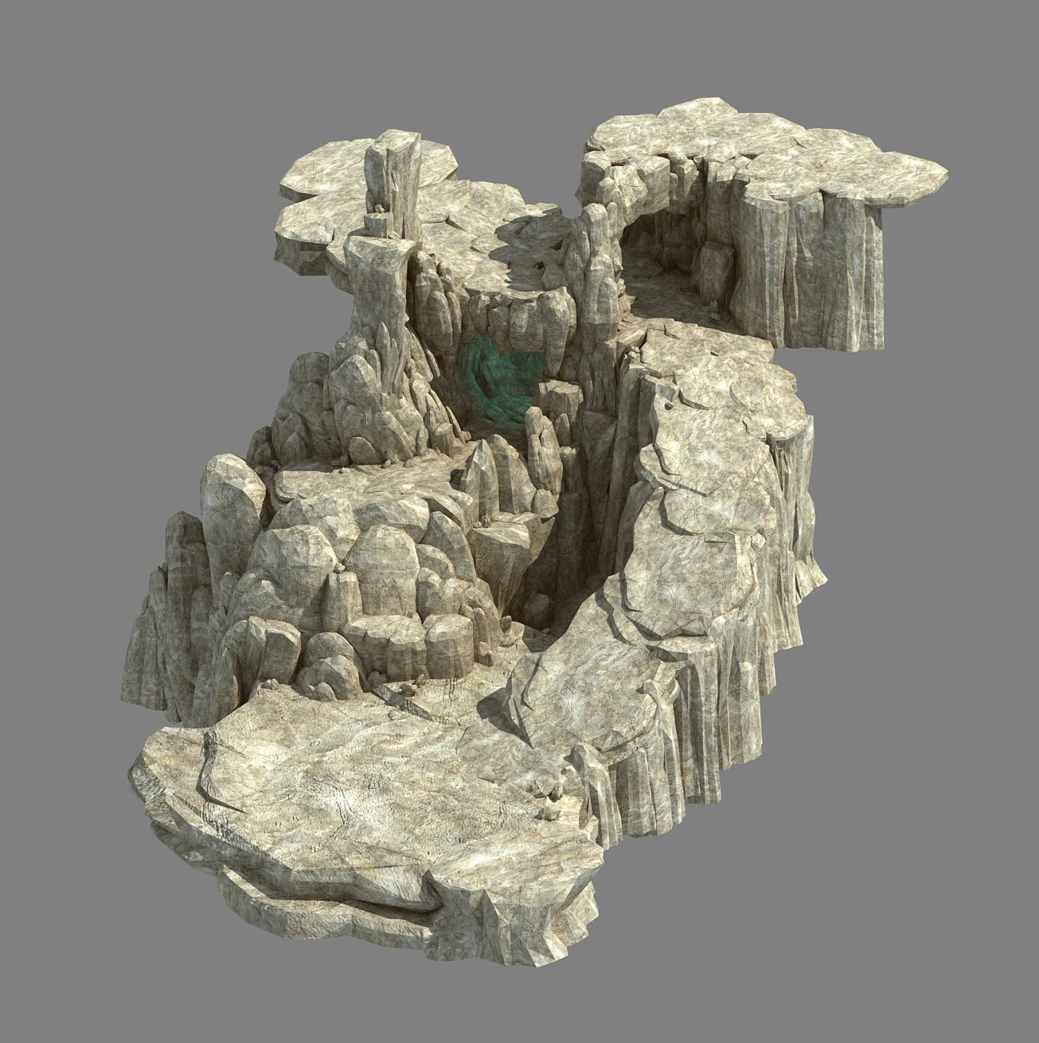 kunlun mountains - rock 01 3D Model .c4d .max .obj .3ds .fbx .stl .blend 