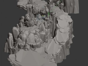 kunlun mountains - rock 01 3D Модель