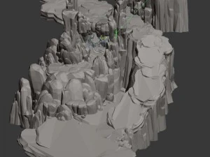 kunlun mountains - rock 01 3D Model