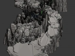 kunlun mountains - rock 01 3D Model