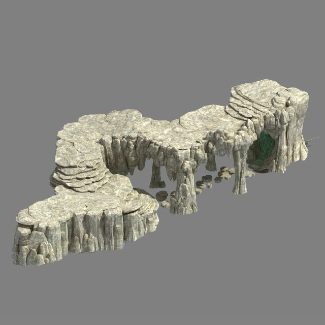 kunlun mountains - rock 02 Modèle 3D .c4d .max .obj .3ds .fbx .stl .blend 