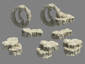 kunlun mountains - rock 03 3D Model