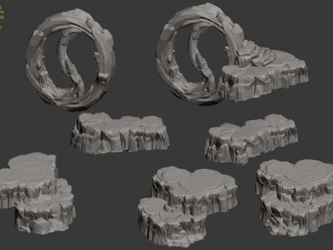 kunlun mountains - rock 03 3D Модель