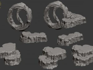 kunlun mountains - rock 03 3D Model