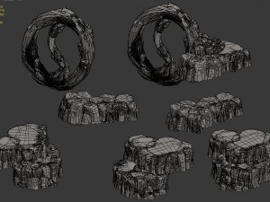 kunlun mountains - rock 03 3D Модель