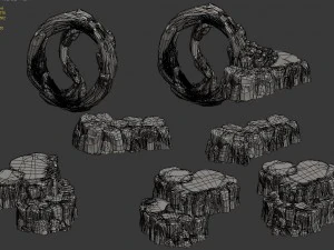 kunlun mountains - rock 03 3D Model
