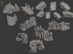 kunlun mountains - rock 04 3D 模型
