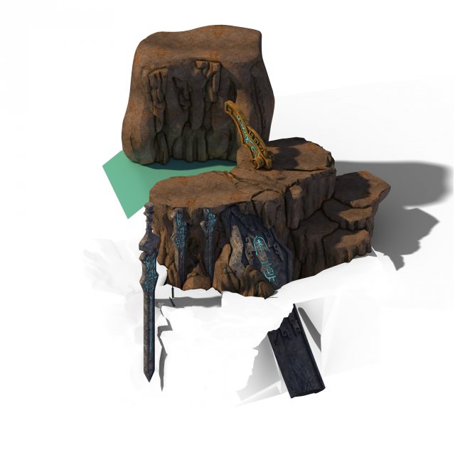 quanzhen teach - wash the sword pool 3D 模型 .c4d .max .obj .3ds .fbx .stl .blend 