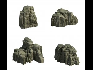 mountain - rock 034 3D Model