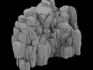 mountain - rock 034 3D Model