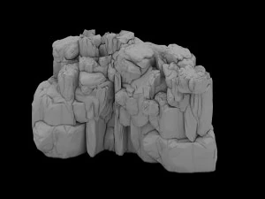 mountain - rock 034 3D Model