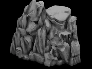 mountain - rock 036 3D Model