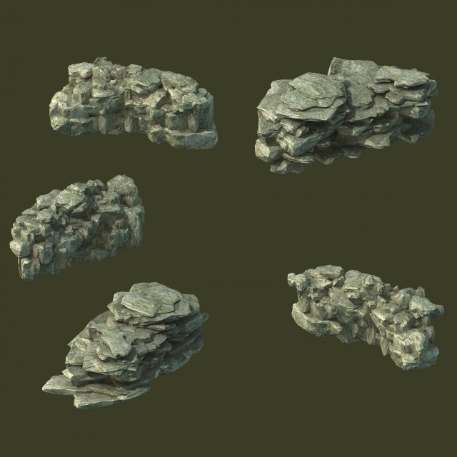 mountain - rock 037 3Dモデル .c4d .max .obj .3ds .fbx .stl .blend 
