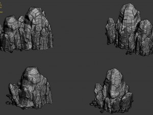 mountain - rock 038 Modello 3D