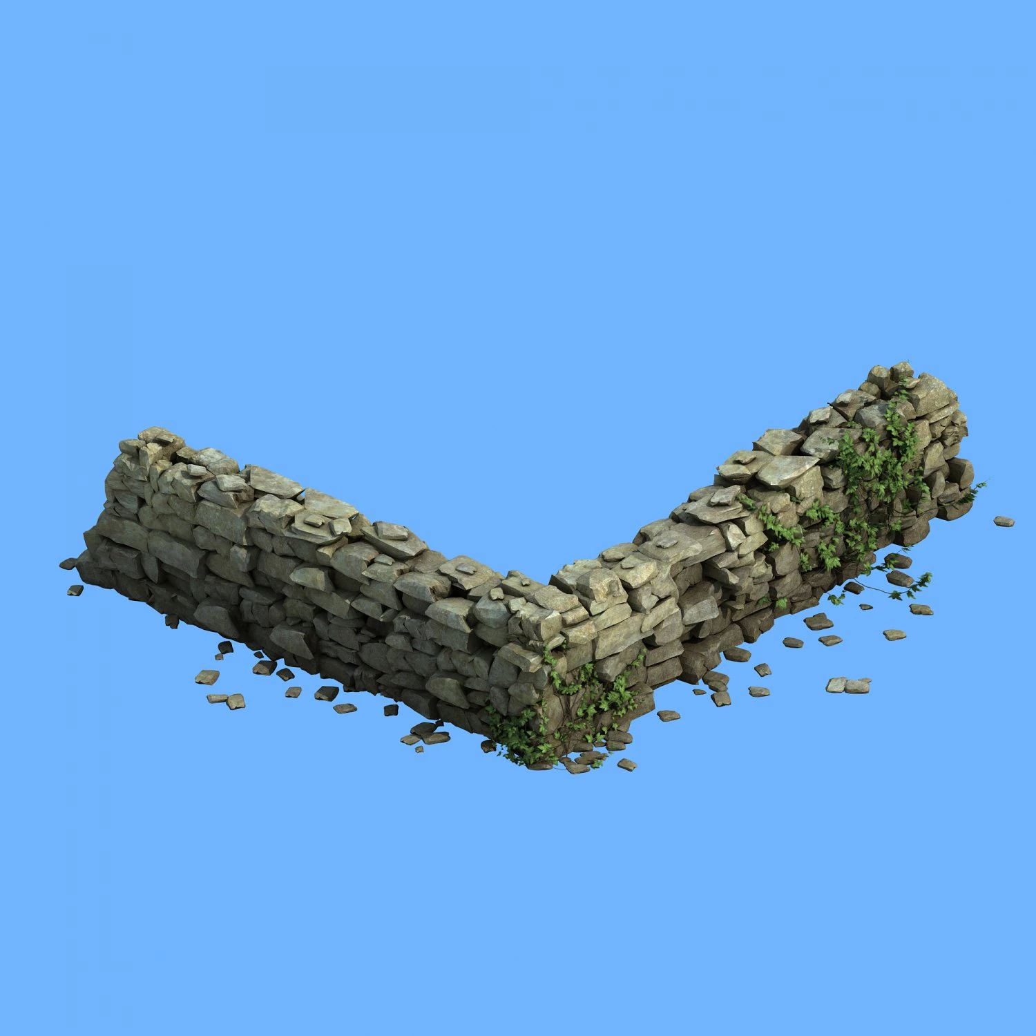 stone - stone wall 033 3D Model .c4d .max .obj .3ds .fbx .stl .blend 