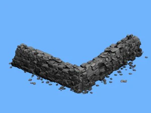stone - stone wall 033 3D Model