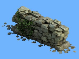 stone - stone wall 033 3D मॉडल