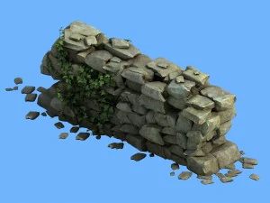 stone - stone wall 033 3D Model
