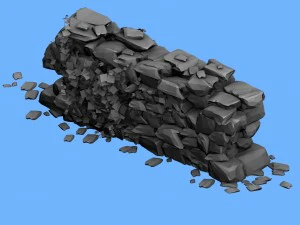 stone - stone wall 033 3D Model