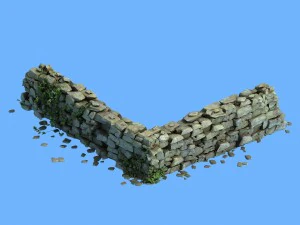 stone - stone wall 033 3D Model